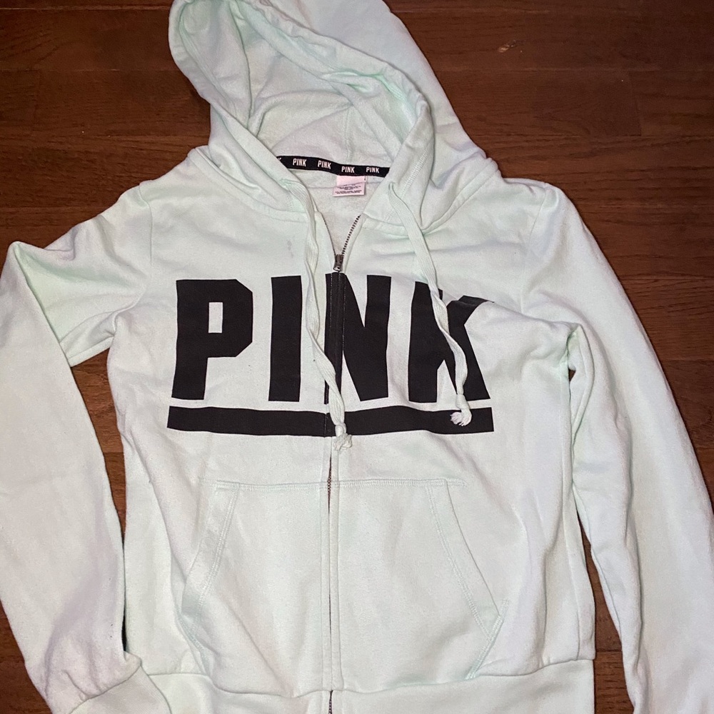 Victoria’s Secret light mint zip up hoodie